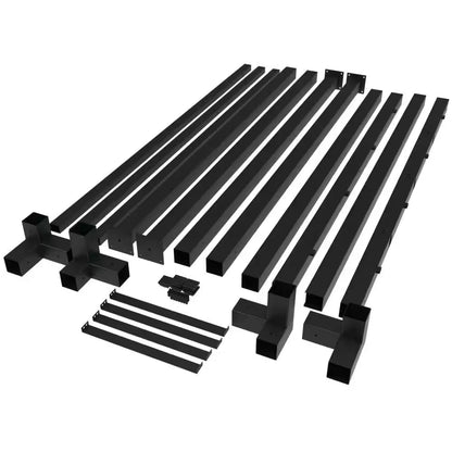 8 Ft. X 8 Ft. Matte Black Aluminum Pergola