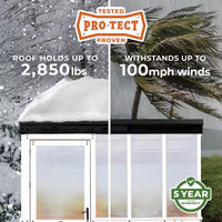 Willow White 6 Ft. X 9 Ft. X 7 Ft. 10 In. All Cedar Modern Greenhouse