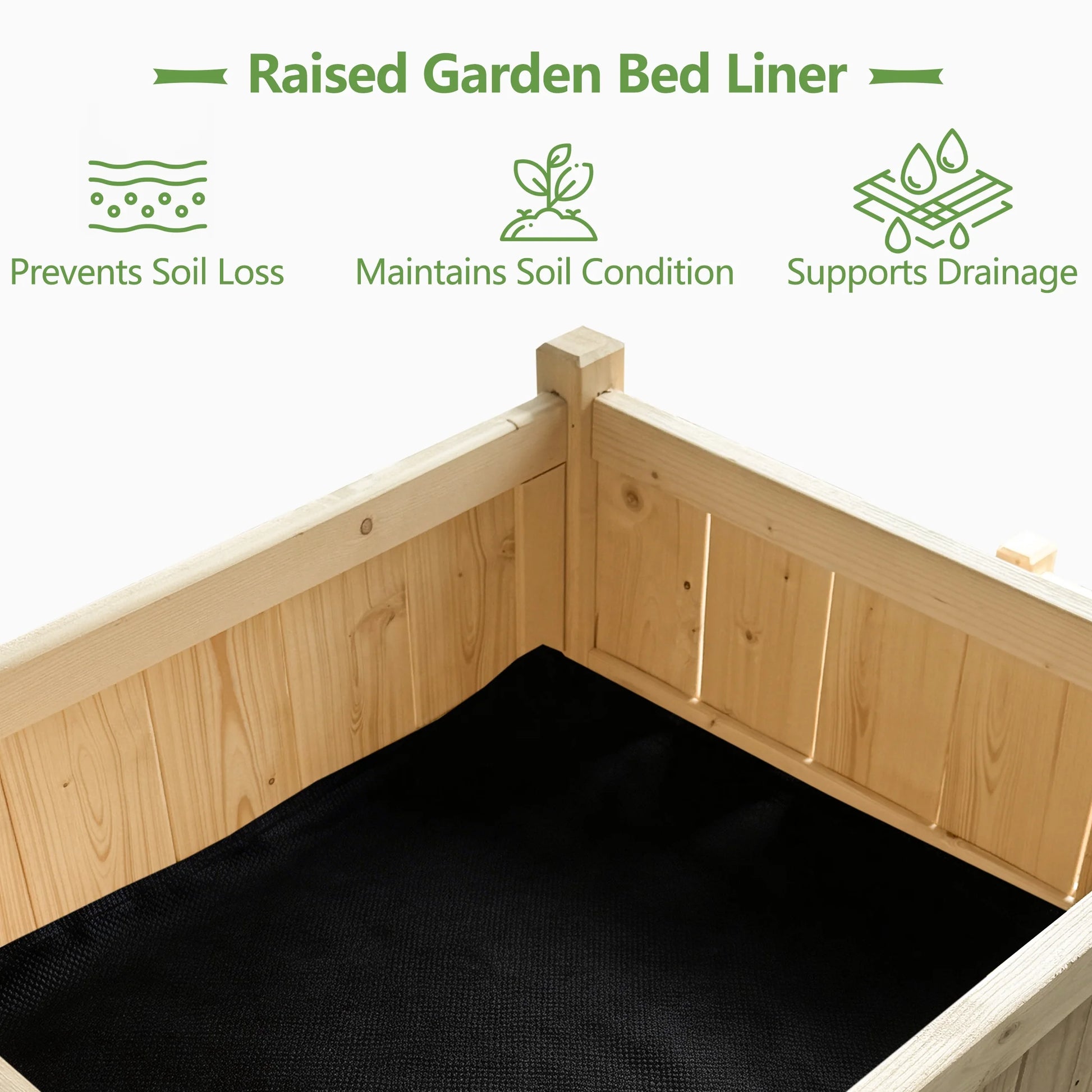 Raised Garden Bed, Wooden Planter Box, Raised Garden Bed with Legs for Backyard, Patio and Balcony