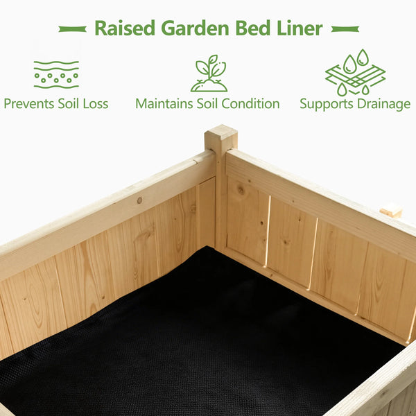 Raised Garden Bed, Wooden Planter Box, Raised Garden Bed with Legs for Backyard, Patio and Balcony